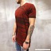Casual Print T Shirt,Donci Color Stripe Fashion Spring and Autumn Tops Casual Sports Round Neck Men's New Tees Red B07Q271KKP